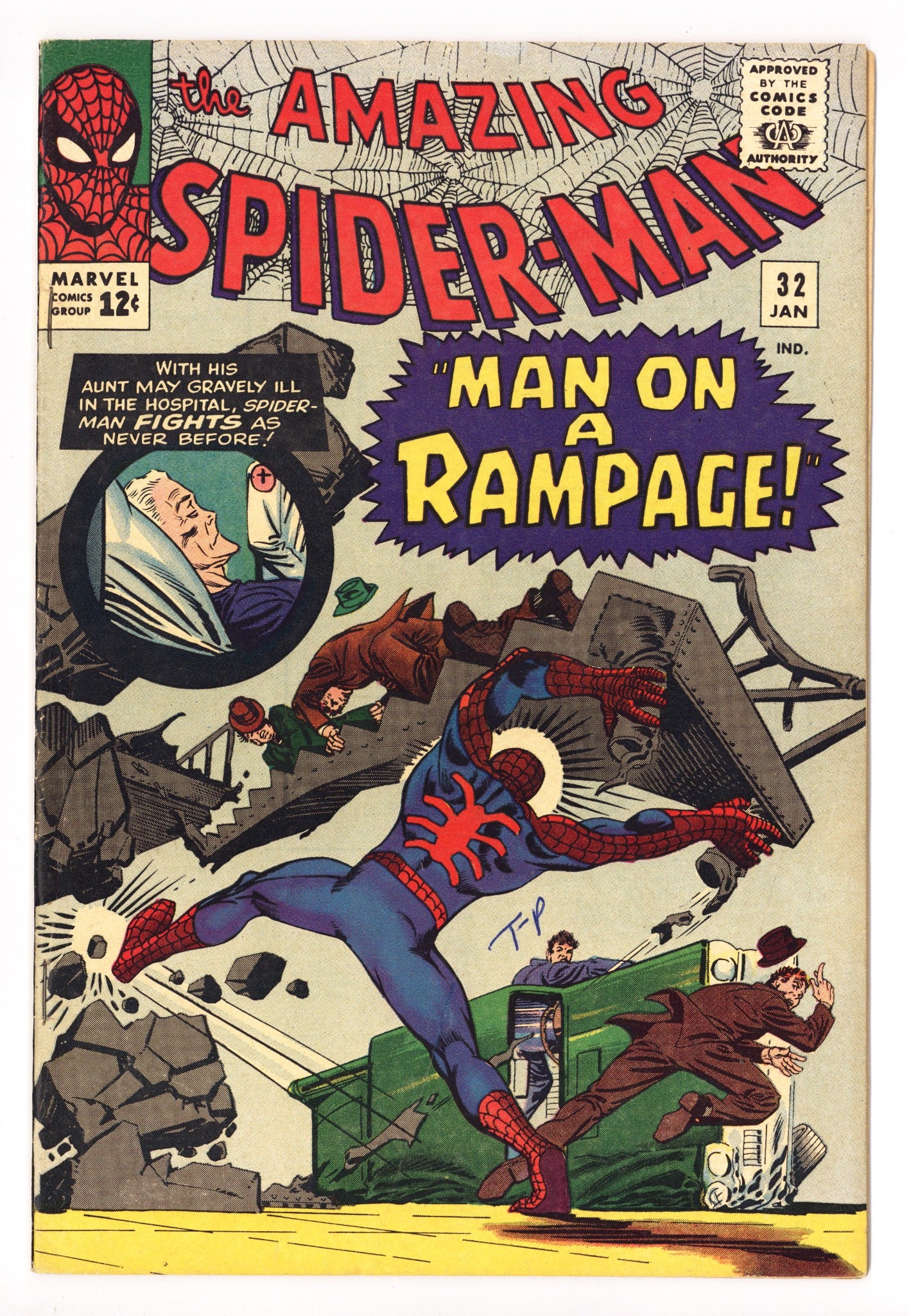 The Amazing Spider-Man Vol 1 32 FN+ (6.5) Colour Touch (1966) 