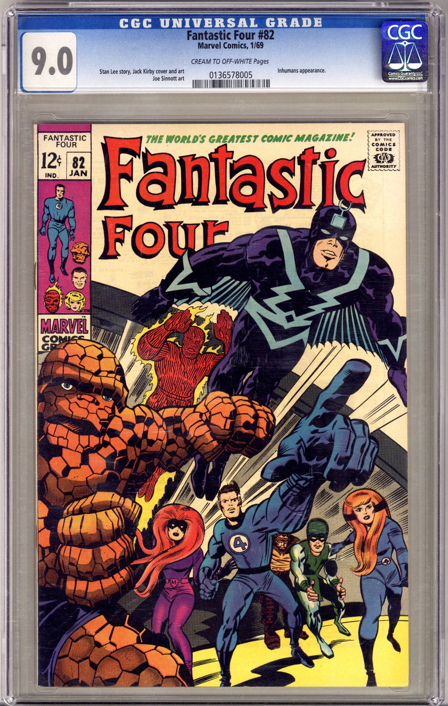 Fantastic Four Vol 1 82 CGC 9.0 (VF/NM) (1969)
