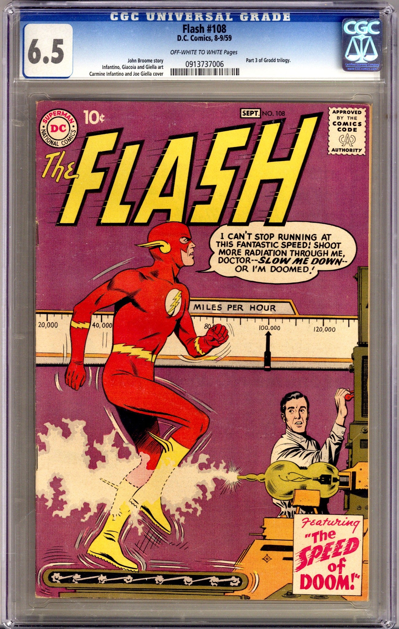 The Flash Vol 1 108 CGC 6.5 (FN+) (1959) 