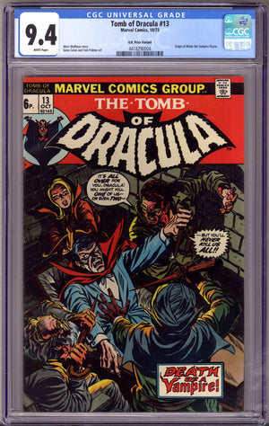 Tomb of Dracula Vol 1 13 CGC 9.4 (NM) U.K. Variant (1973)