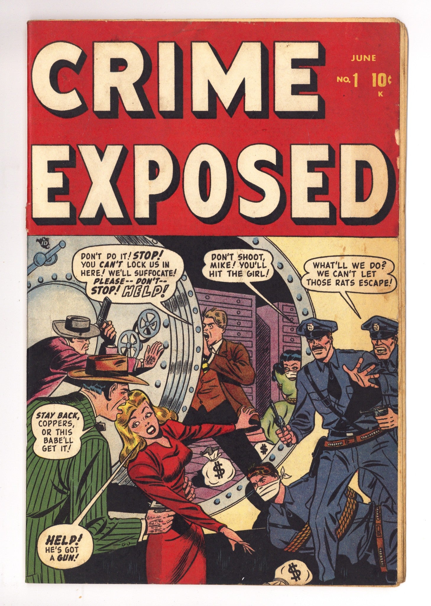 Crime Exposed 1 VG+ (4.5) Centerfold Detached (1948) 