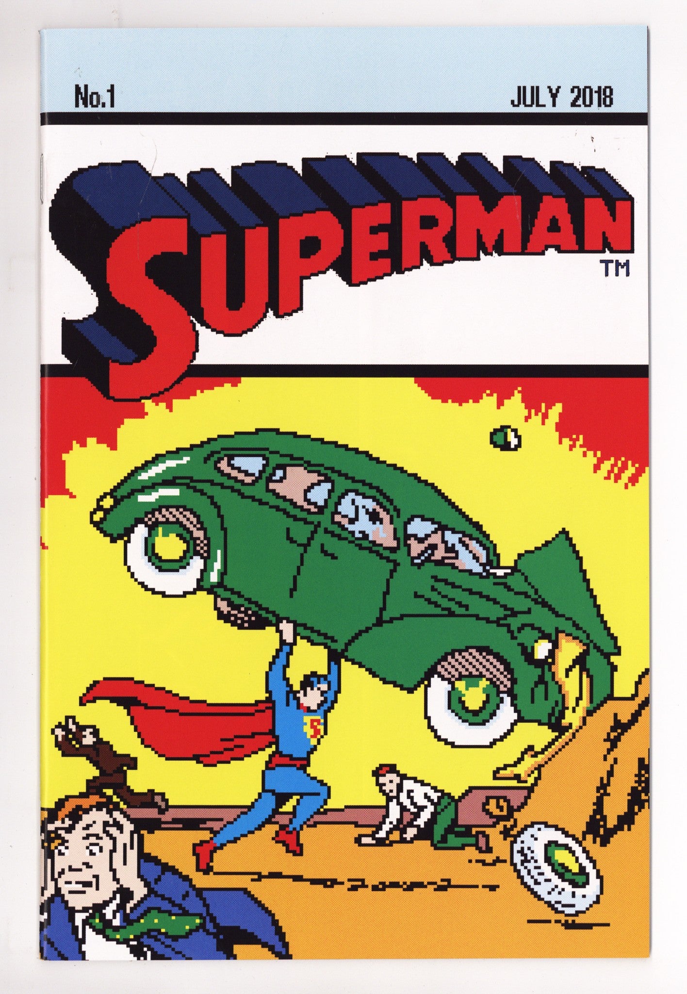 Superman Vol 5 1  NM- (9.2)   (2018) Waite 8-Bit Homage Exclusive Variant  