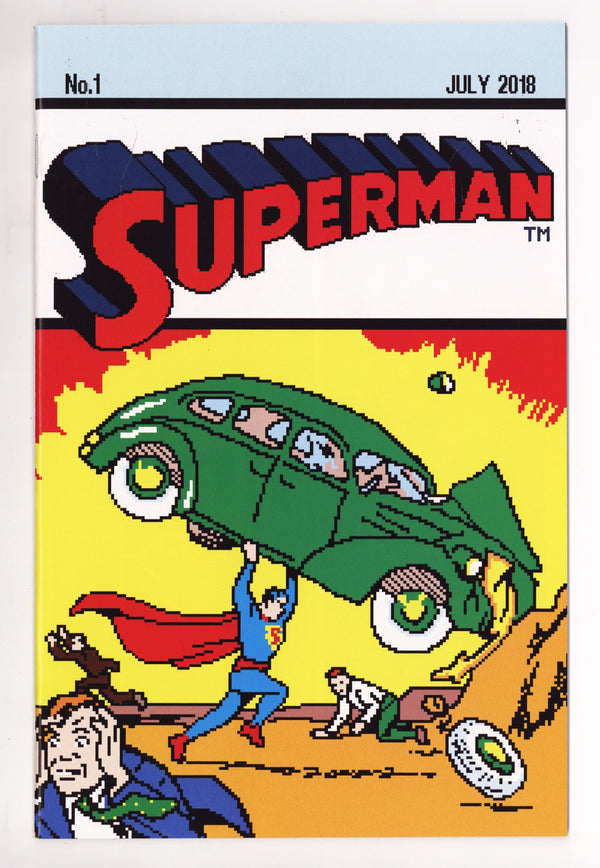 Superman Vol 5 1 NM- (9.2) (2018) Waite 8-Bit Homage Exclusive Variant