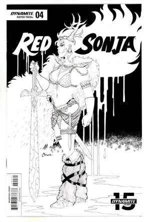 Red Sonja Vol 5 4 VF+ (8.5) (2019) Conner B&W Incentive Variant
