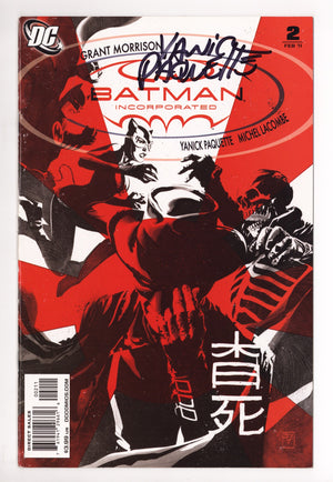 Batman, Inc. Vol 1 2  Low Grade   (2011)        Signed x1 Cover Yanick Paquette