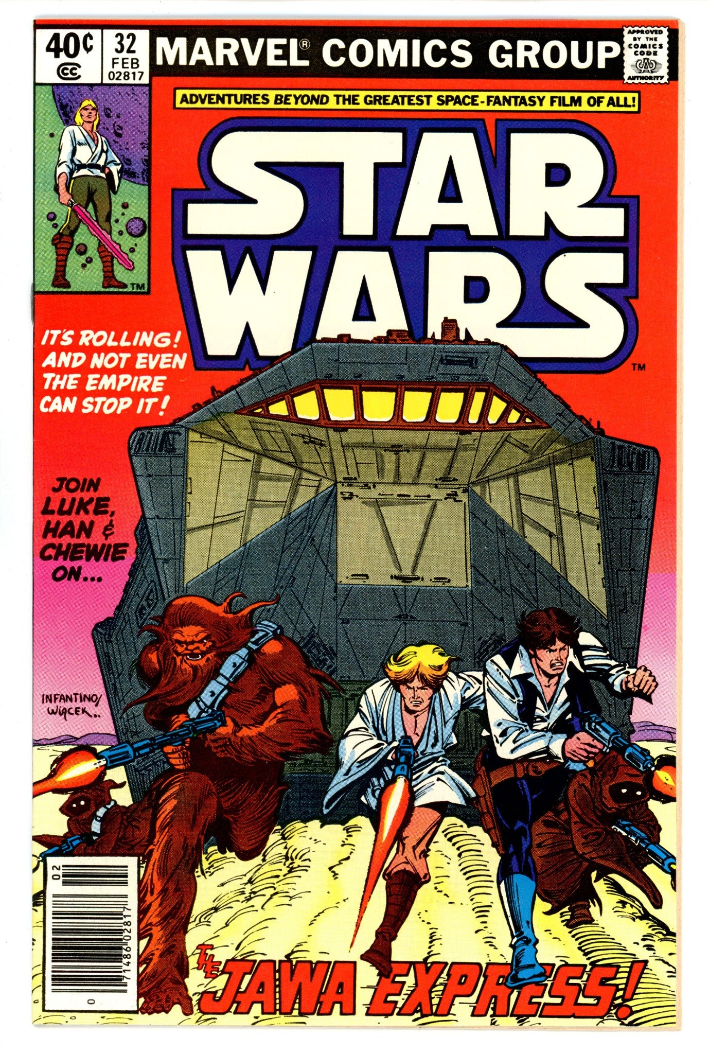 Star Wars Vol 1 32 VF+ (8.5) (1980) Newsstand 