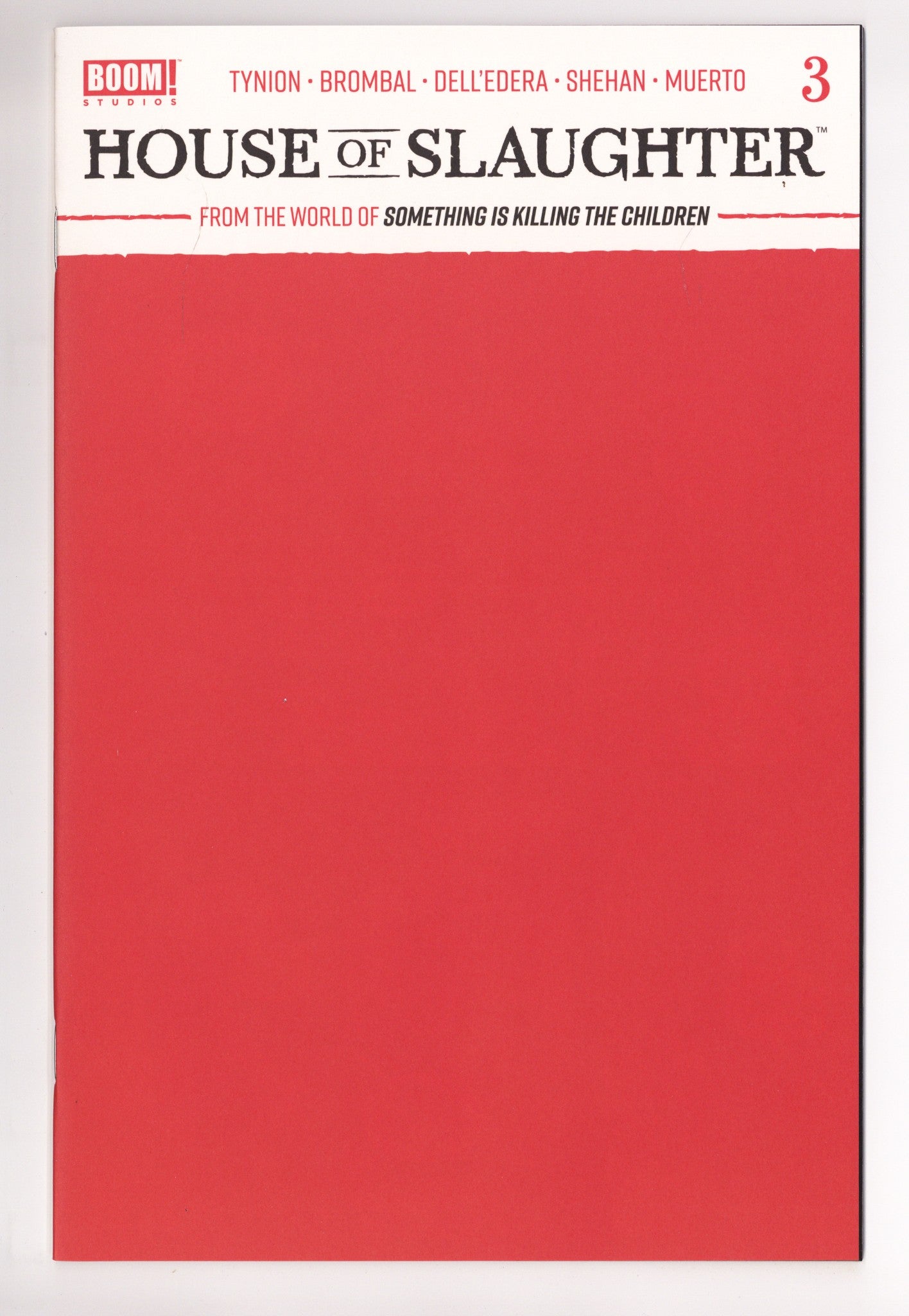 House of Slaughter 3 High Grade (2021) Blank Variant 