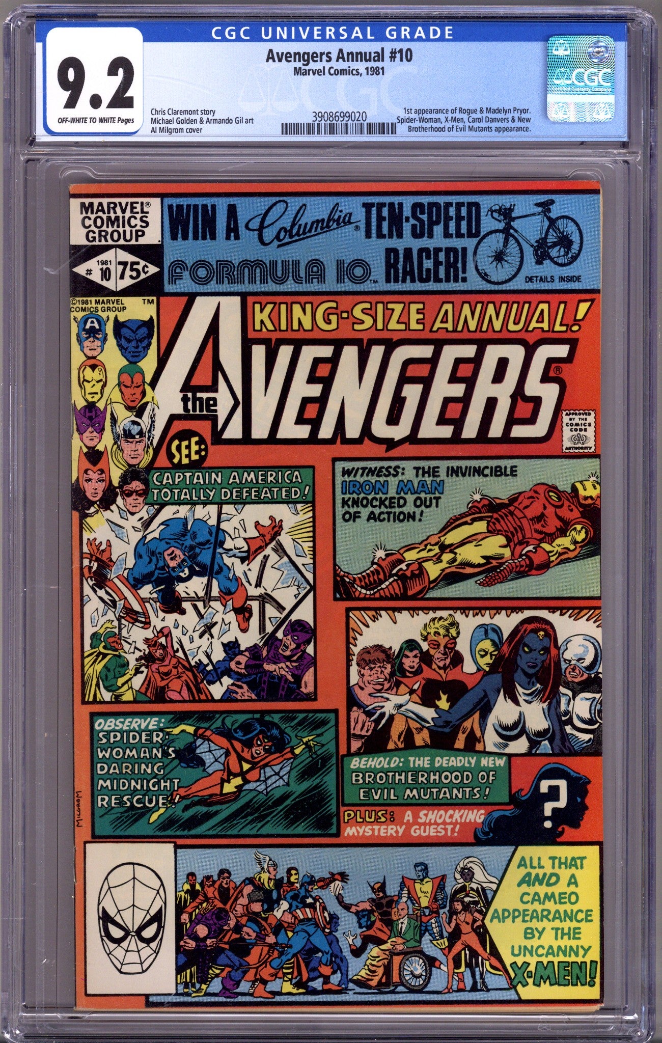 The Avengers Annual Vol 1 10 CGC 9.2 (NM-)   (1981)        