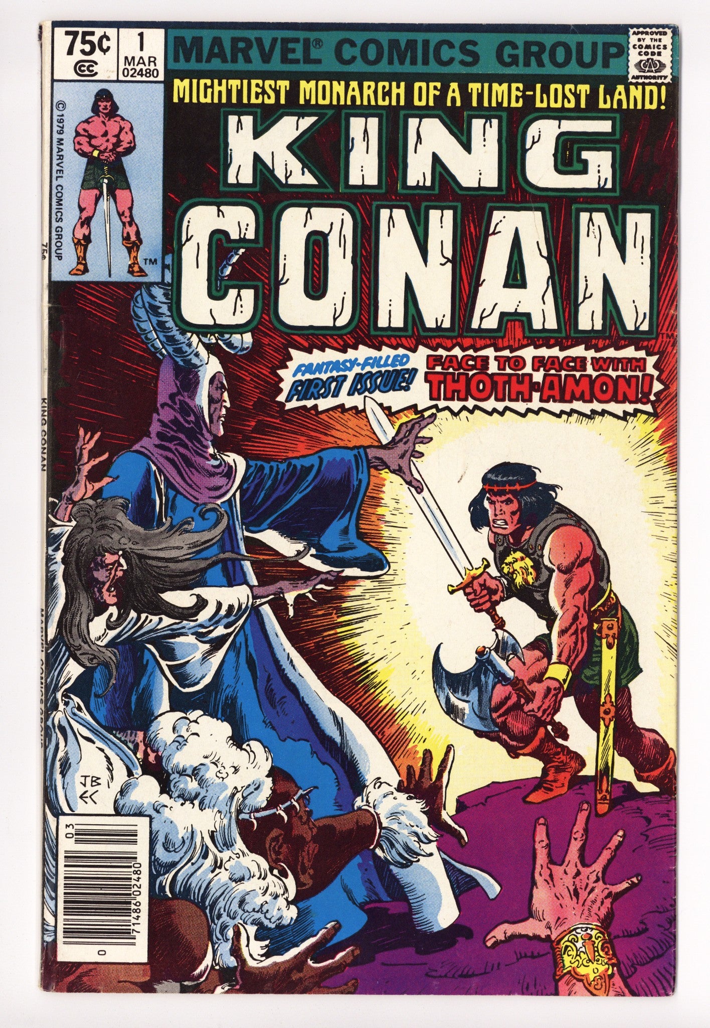 King Conan 1 Low Grade (1980) Newsstand 