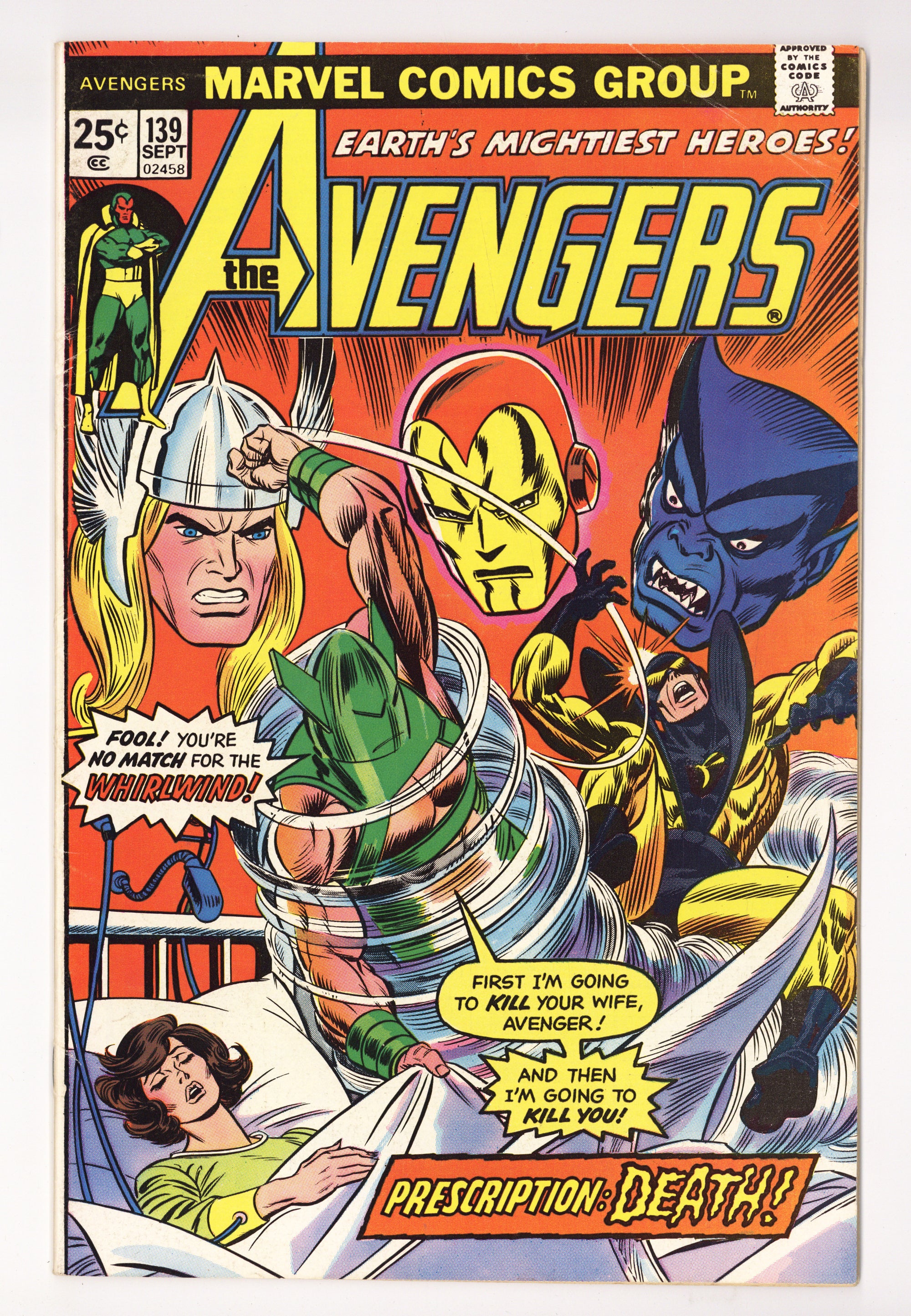 The Avengers Vol 1 139  VG/FN (5.0)   (1975)        