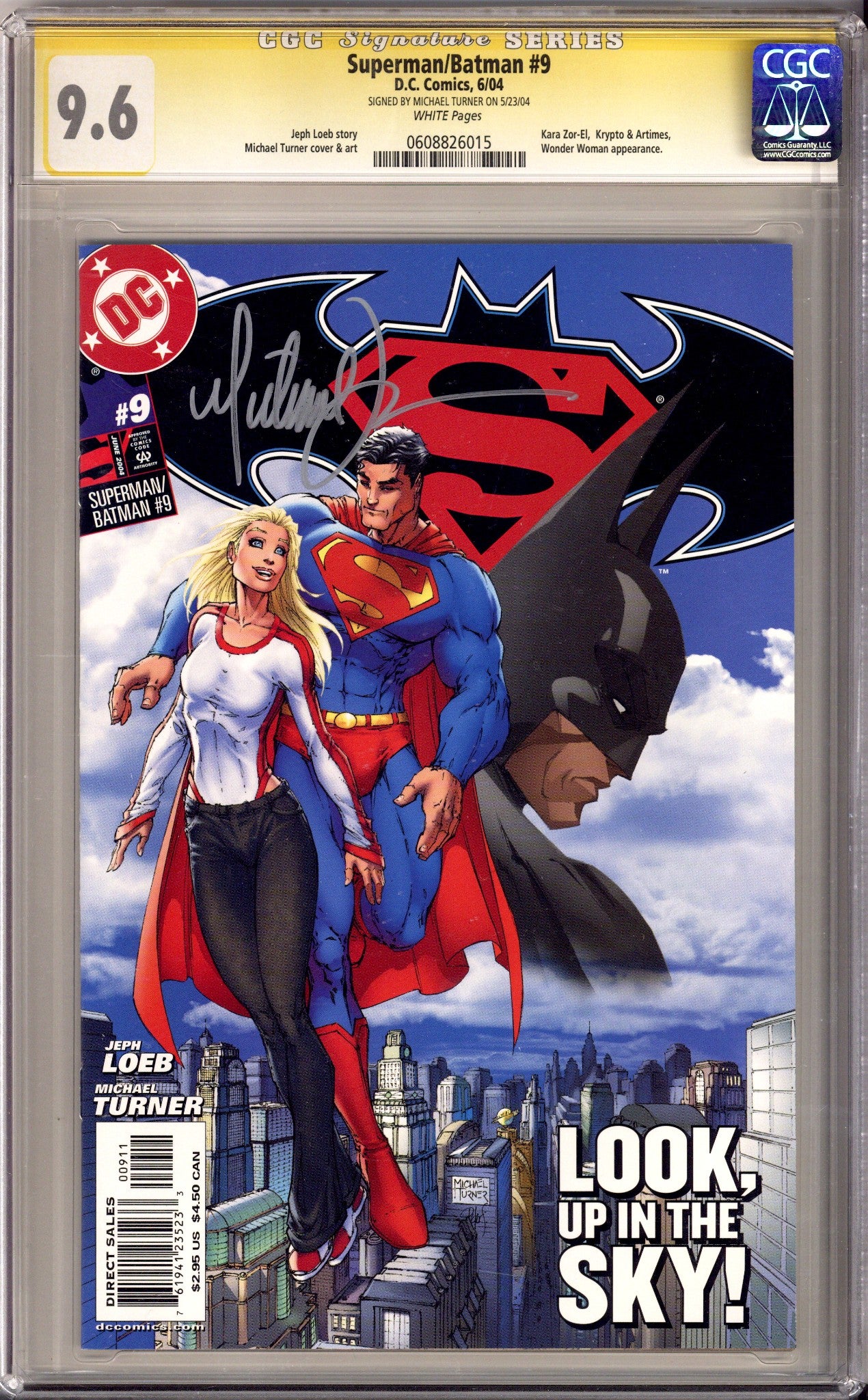 Superman / Batman 9 CGC 9.6 (NM+) (2004) Signed x1 Cover Michael Turner