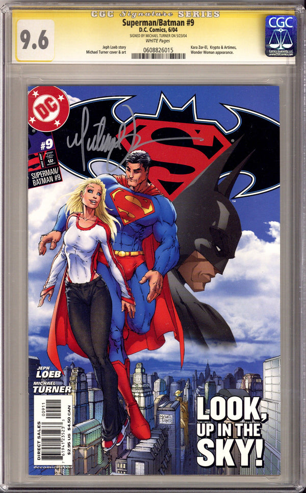 Superman / Batman 9 CGC 9.6 (NM+) (2004) Signed x1 Cover Michael Turner