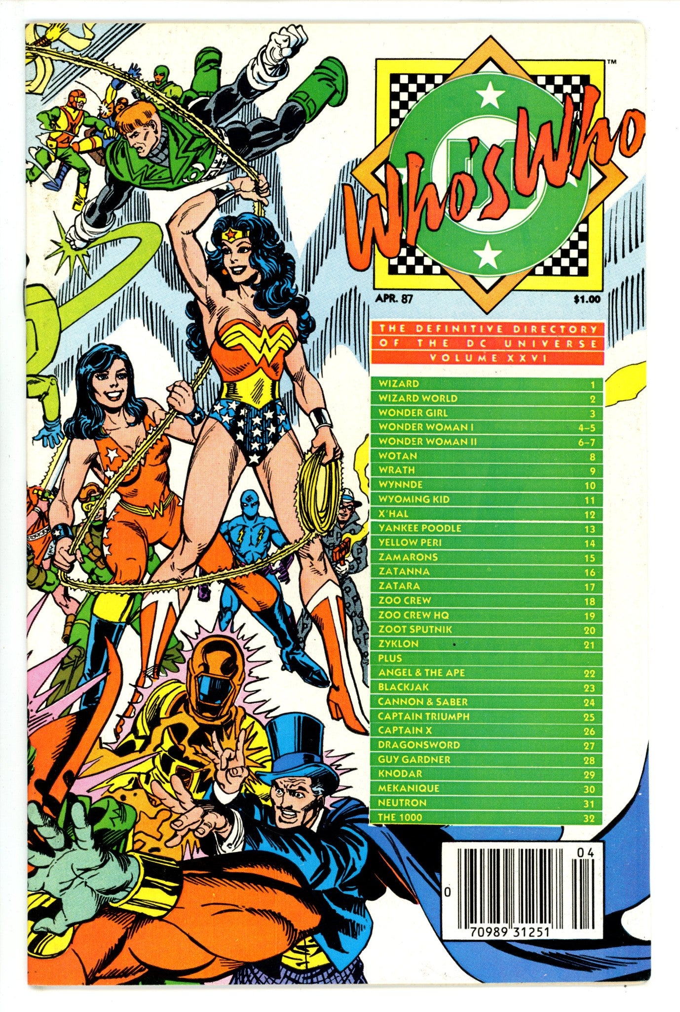 Who's Who: The Definitive Directory of the DC Universe 26 Newsstand (1986)