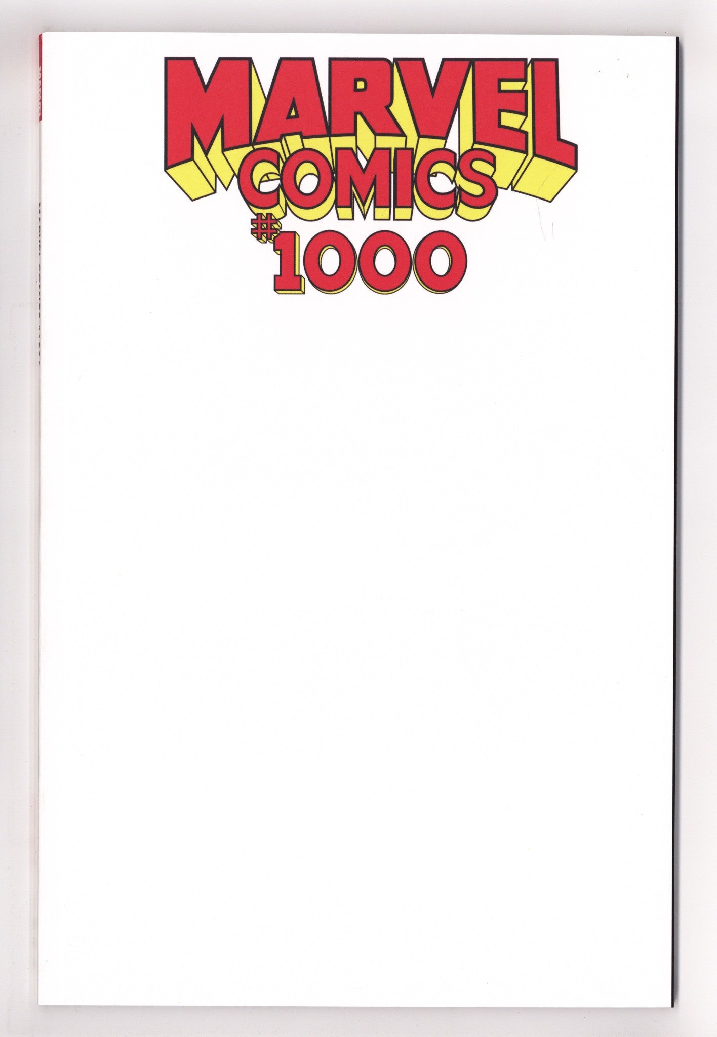 Marvel Comics 1000 NM- (9.2) (2019) Blank Variant 