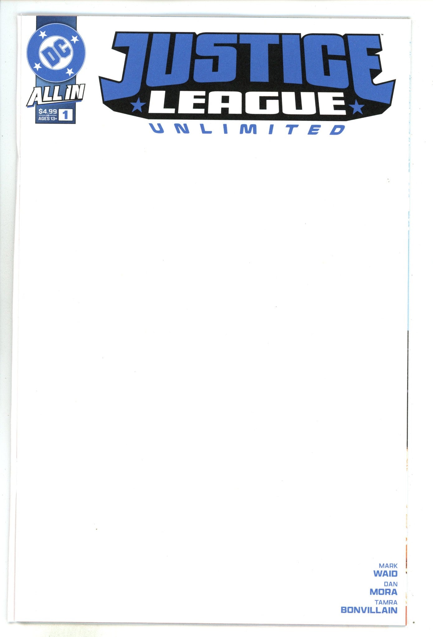 Justice League Unlimited Vol 2 1 Blank Variant (2024)