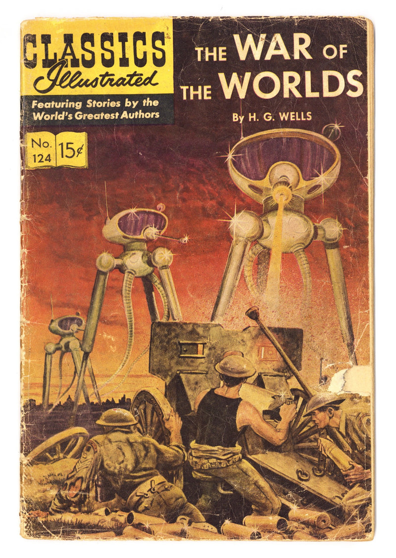 Classics Illustrated 124 Very Low Grade War of the Worlds HRN 167 (1964) 