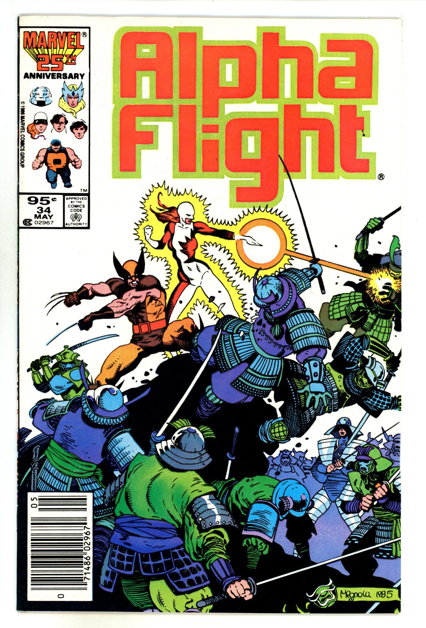 Alpha Flight Vol 1 34  VF- (7.5)  (1986)  Canadian Price Variant  