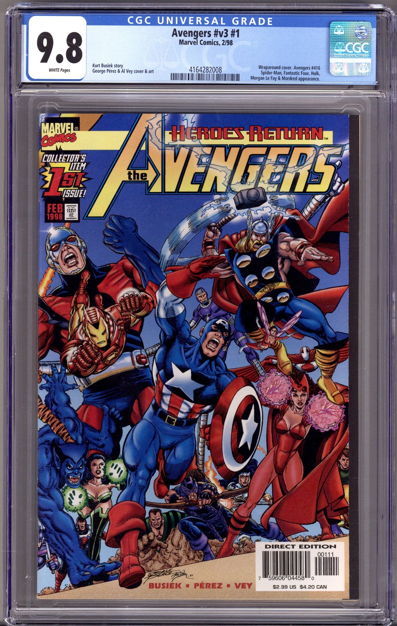 Avengers Vol 3 1 CGC 9.8 (NM/M)   (1998)        