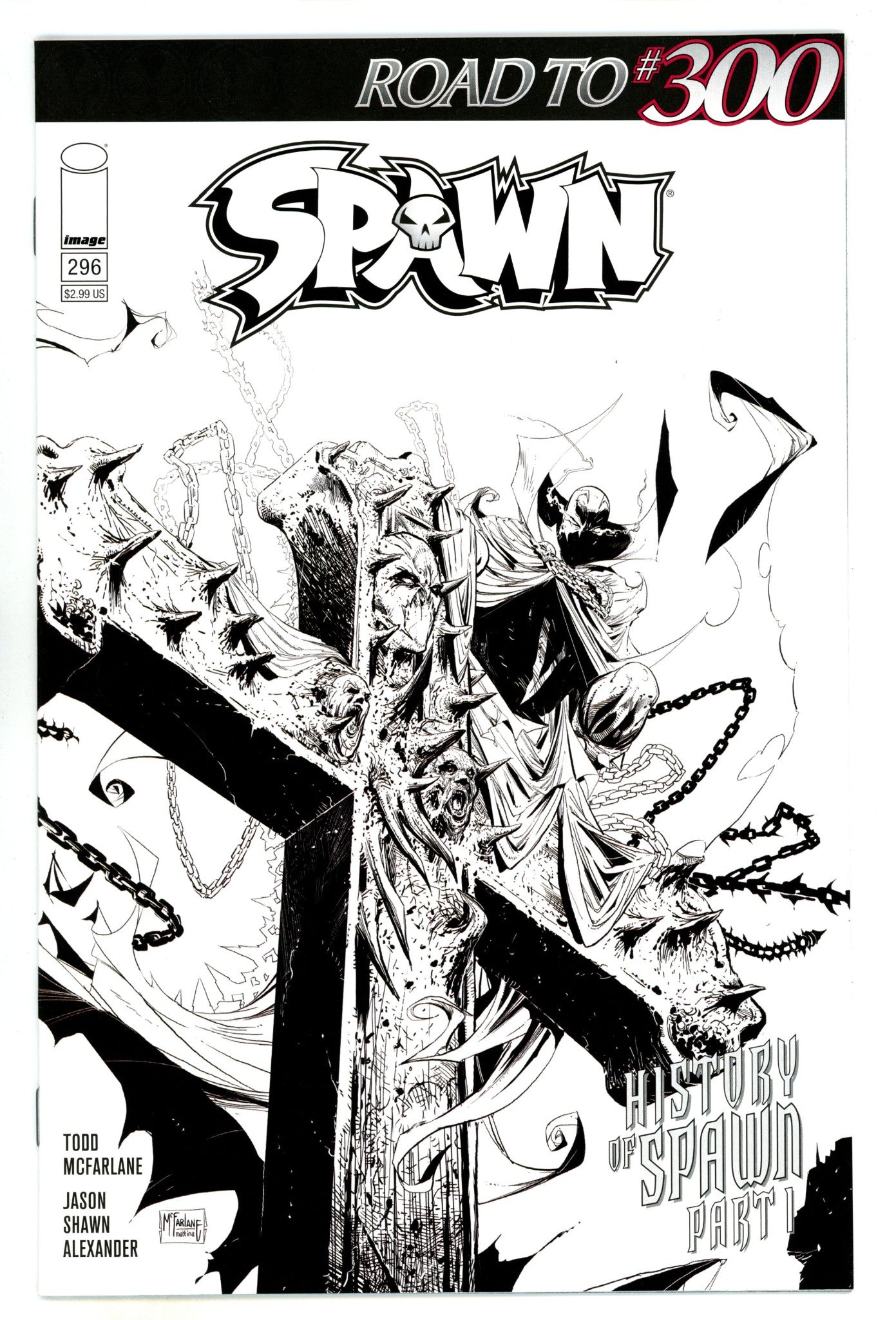 Spawn 296 NM (9.4) (2019) McFarlane B&W Variant 
