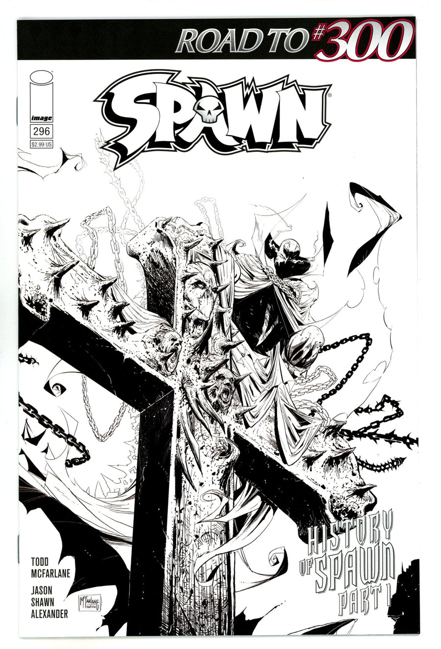 Spawn 296 NM (9.4) (2019) McFarlane B&W Variant 