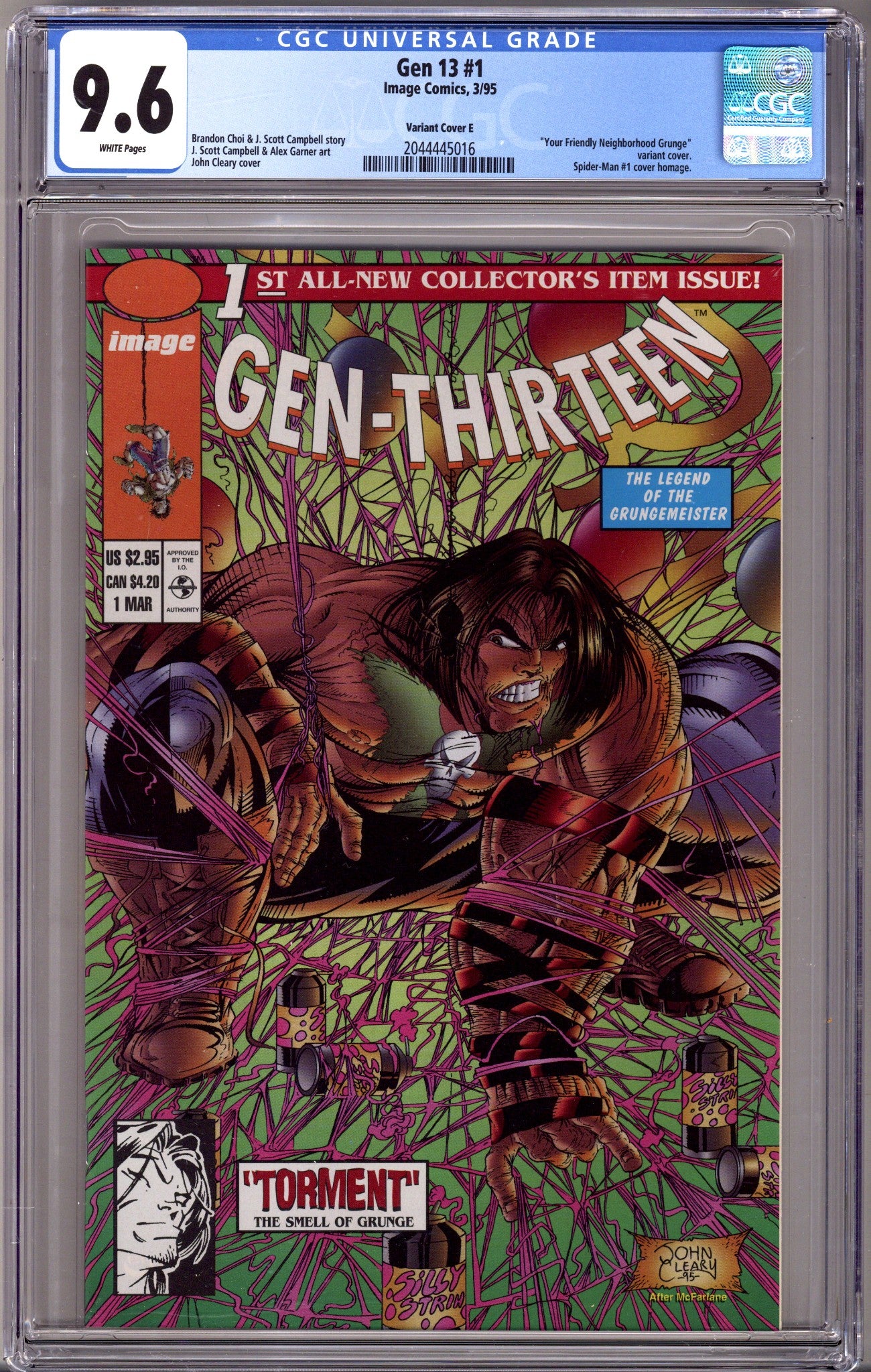 Gen 13 Vol 2 1 CGC 9.6 (NM+) (1995) Cleary Homage Variant 