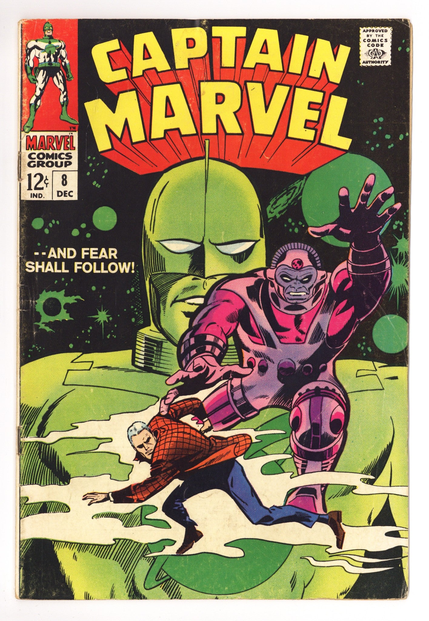 Captain Marvel Vol 1 8 VG+ (4.5) (1968) 