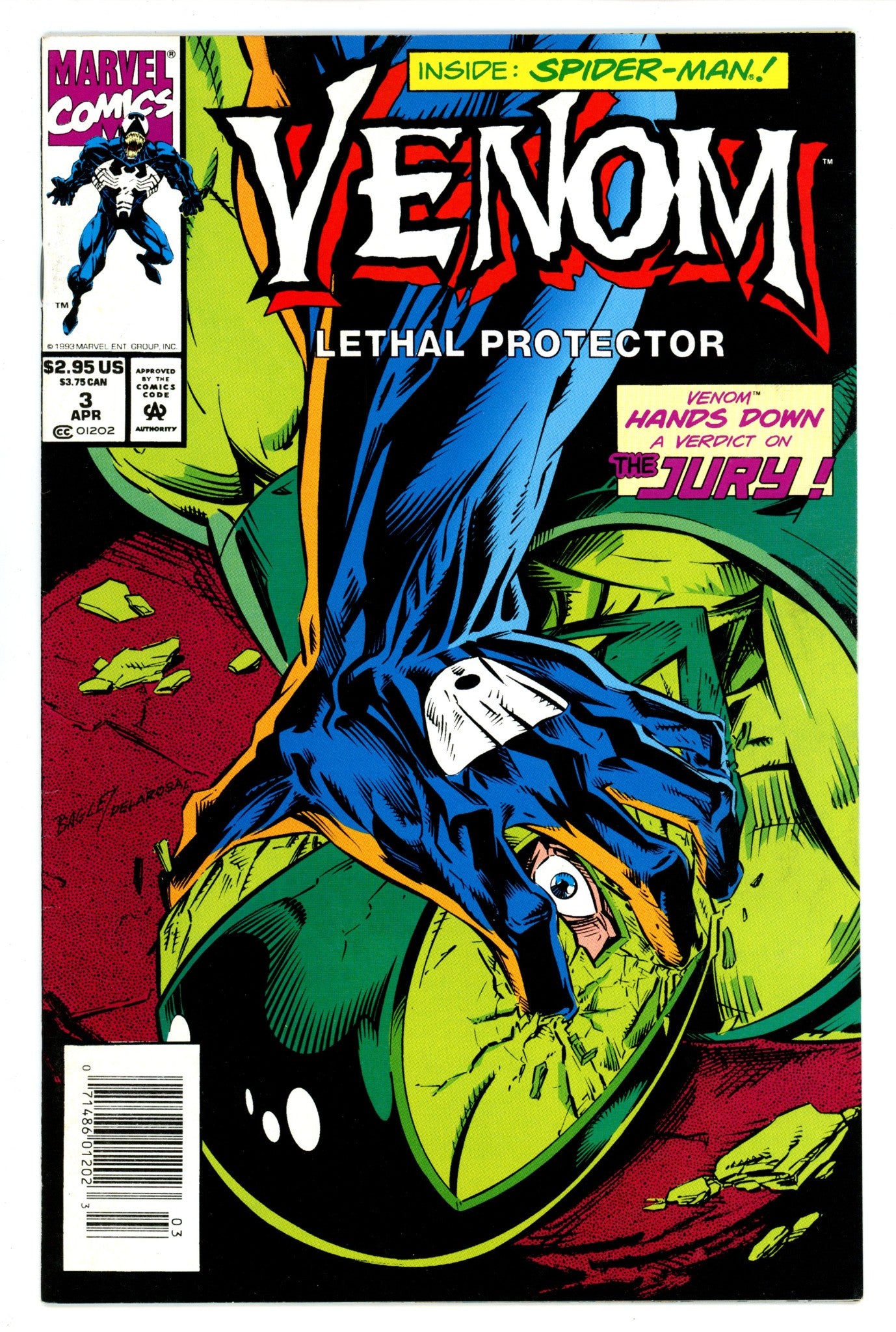 Venom: Lethal Protector Vol 1 3 FN+ (6.5) (1993) Newsstand 