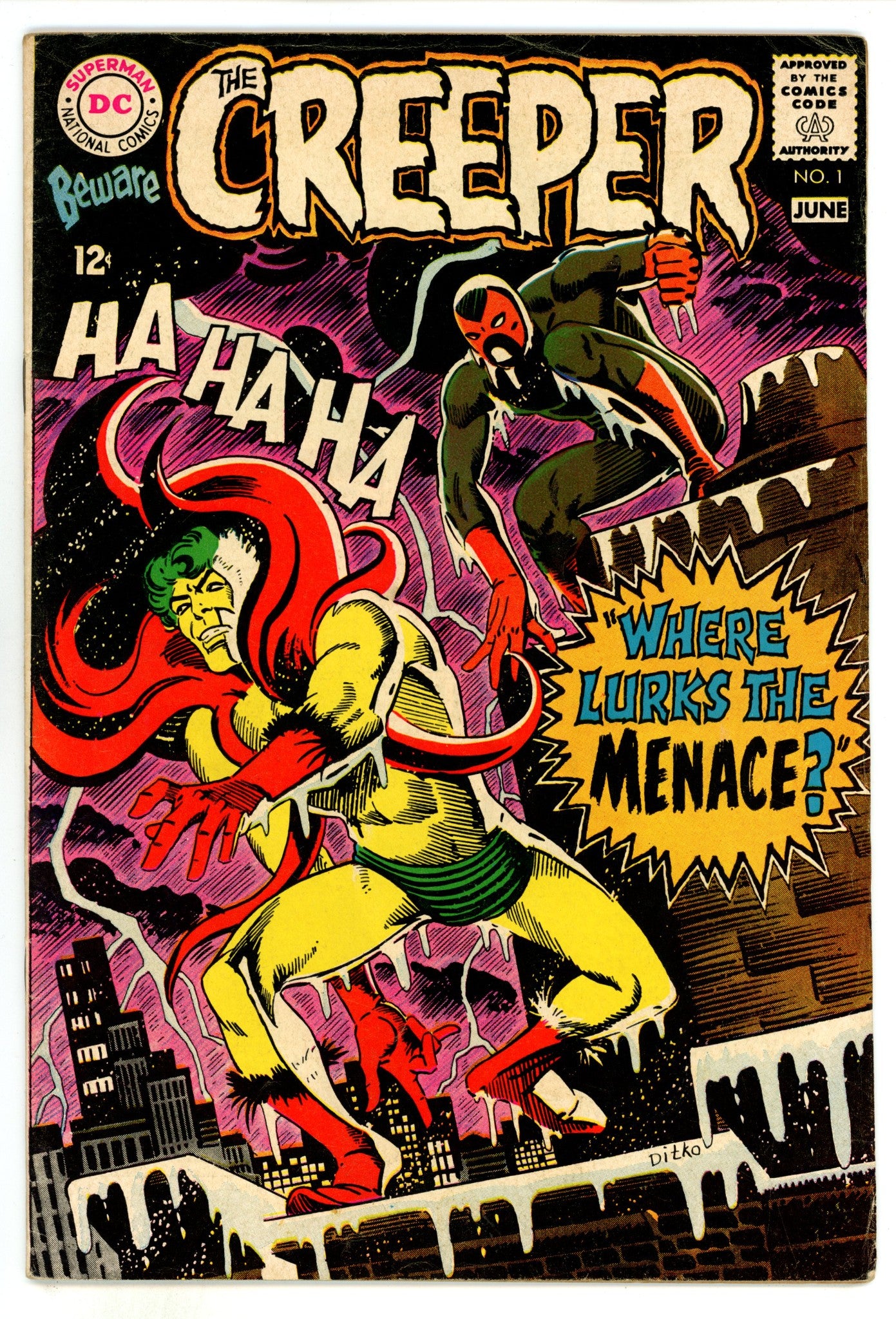Beware the Creeper Vol 1 1 VG (4.0) (1968) 