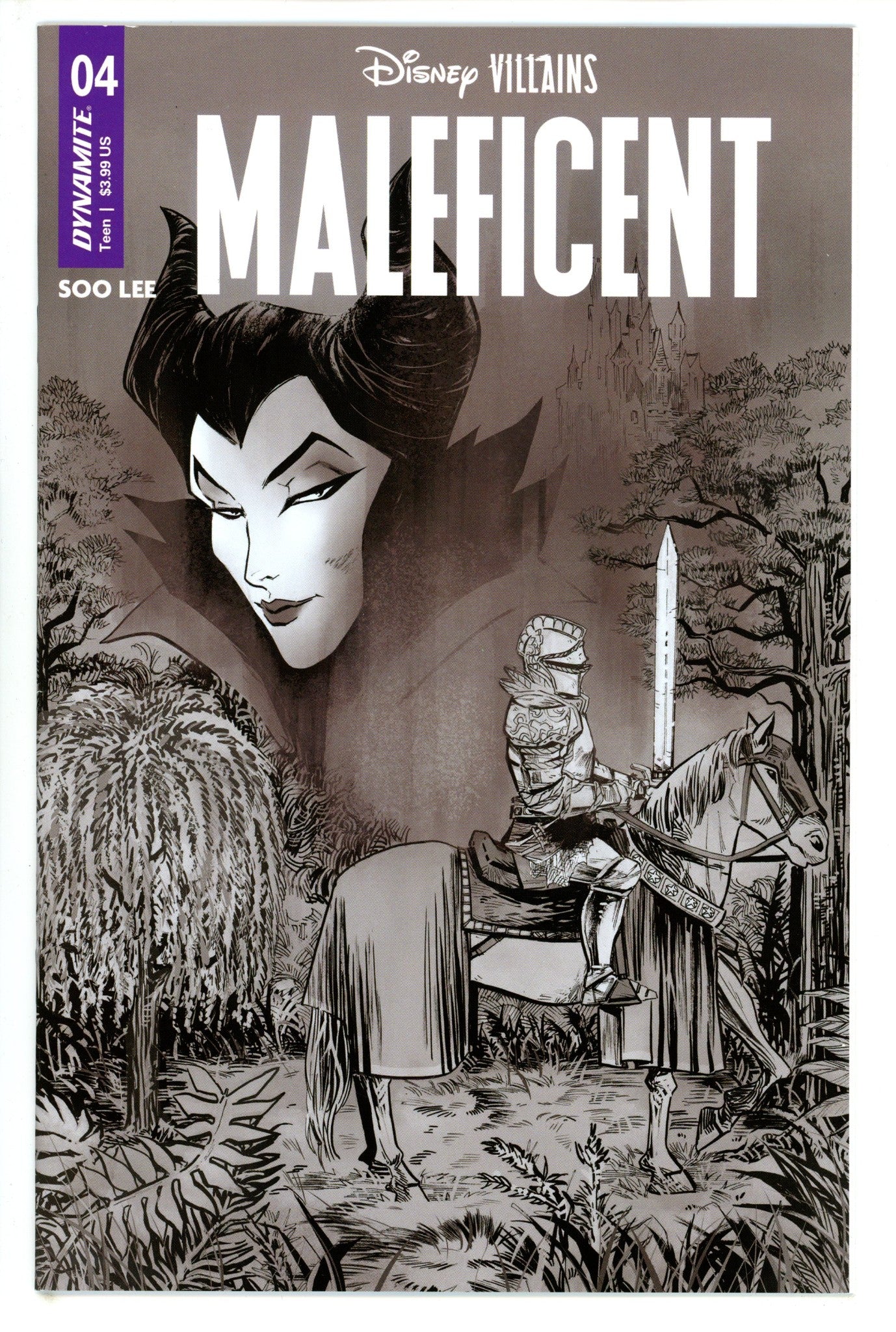 Disney Villains Maleficent 4 Lee B&W Variant (2023)