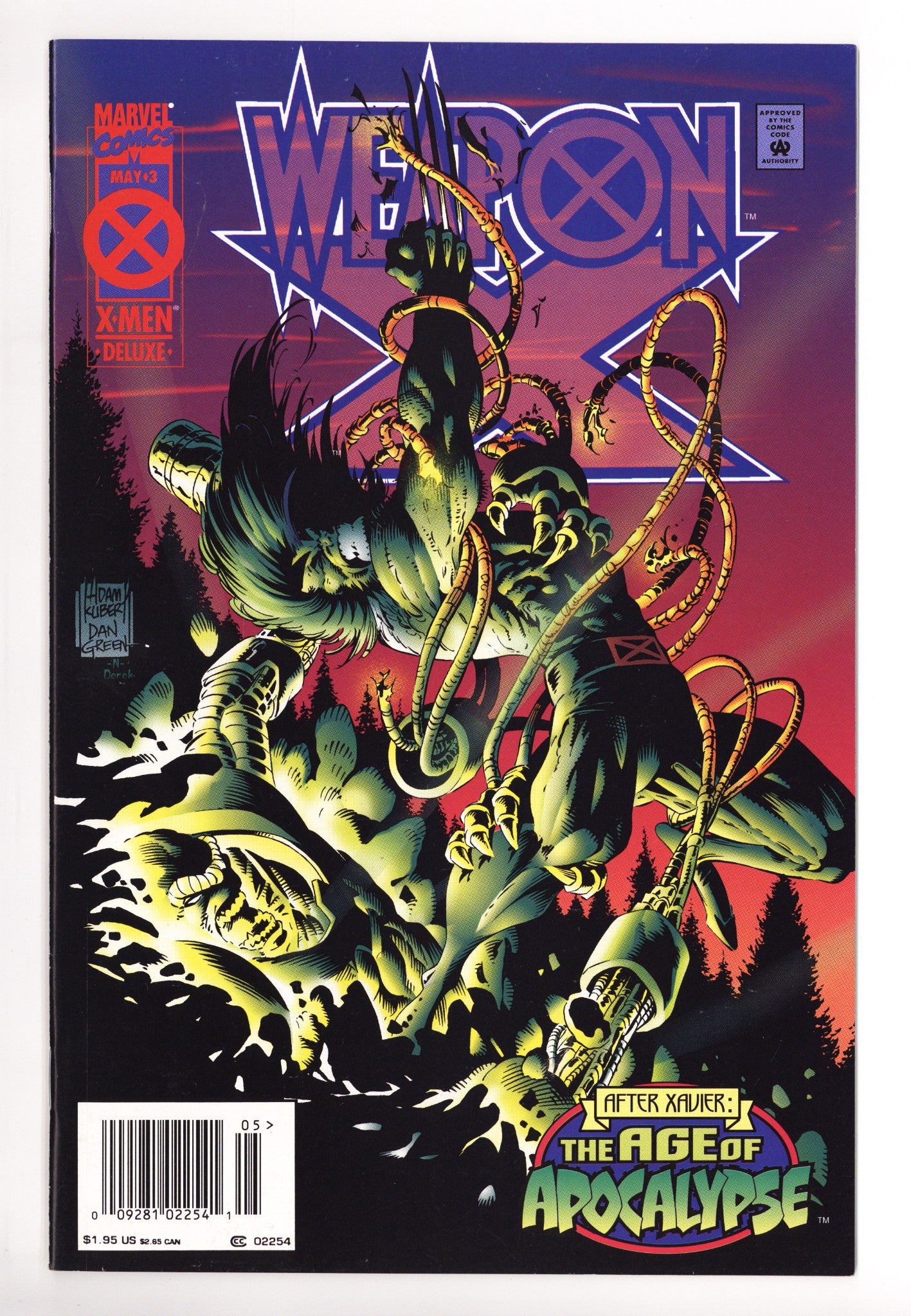 Weapon X Vol 1 3  High Grade   (1995)     Newsstand  