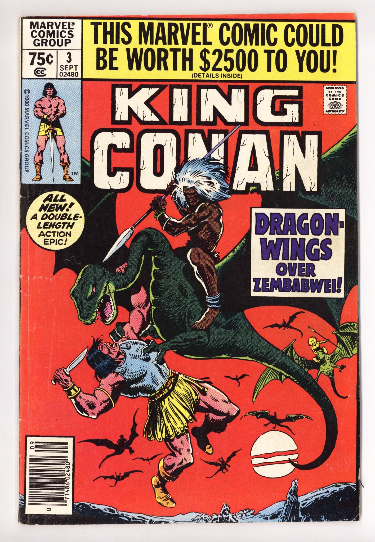King Conan 3 Low Grade (1980) Newsstand 