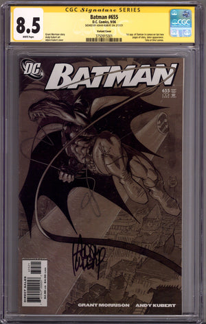 Batman Vol 1 655 CGC 8.5 (VF+) (2006) Kubert Variant Signed x1 Cover Adam Kubert