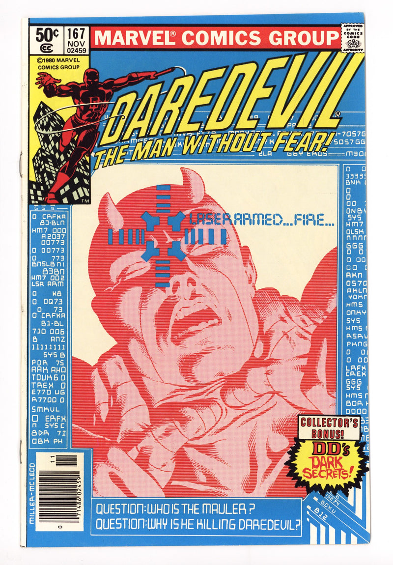 Daredevil Vol 1 167 VF- (7.5) (1980) Newsstand 