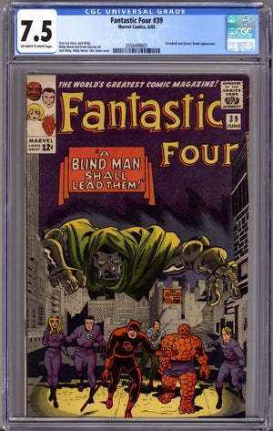 Fantastic Four Vol 1 39 CGC 7.5 (VF-) (1965)