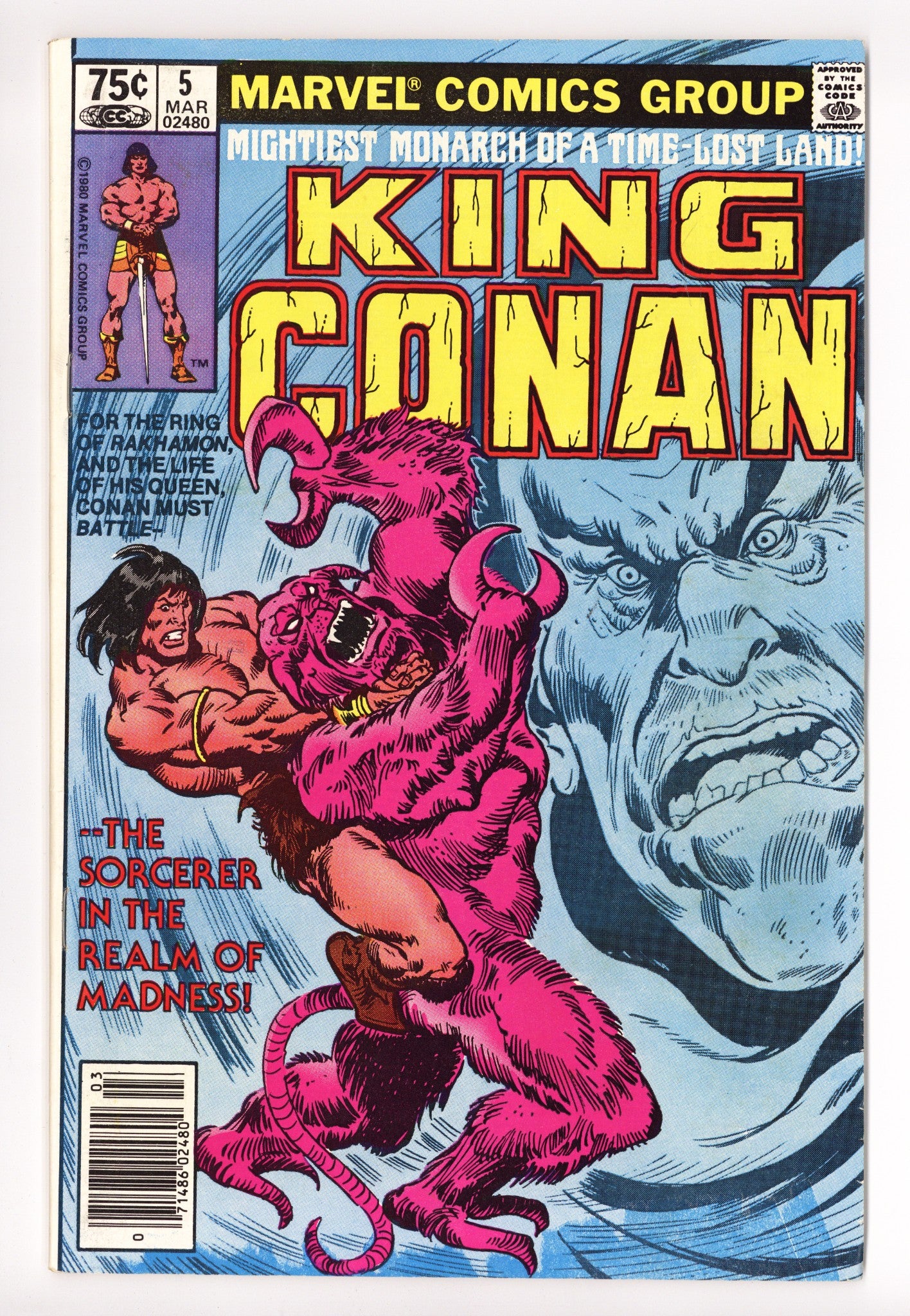 King Conan 5 Low Grade (1981) Newsstand 