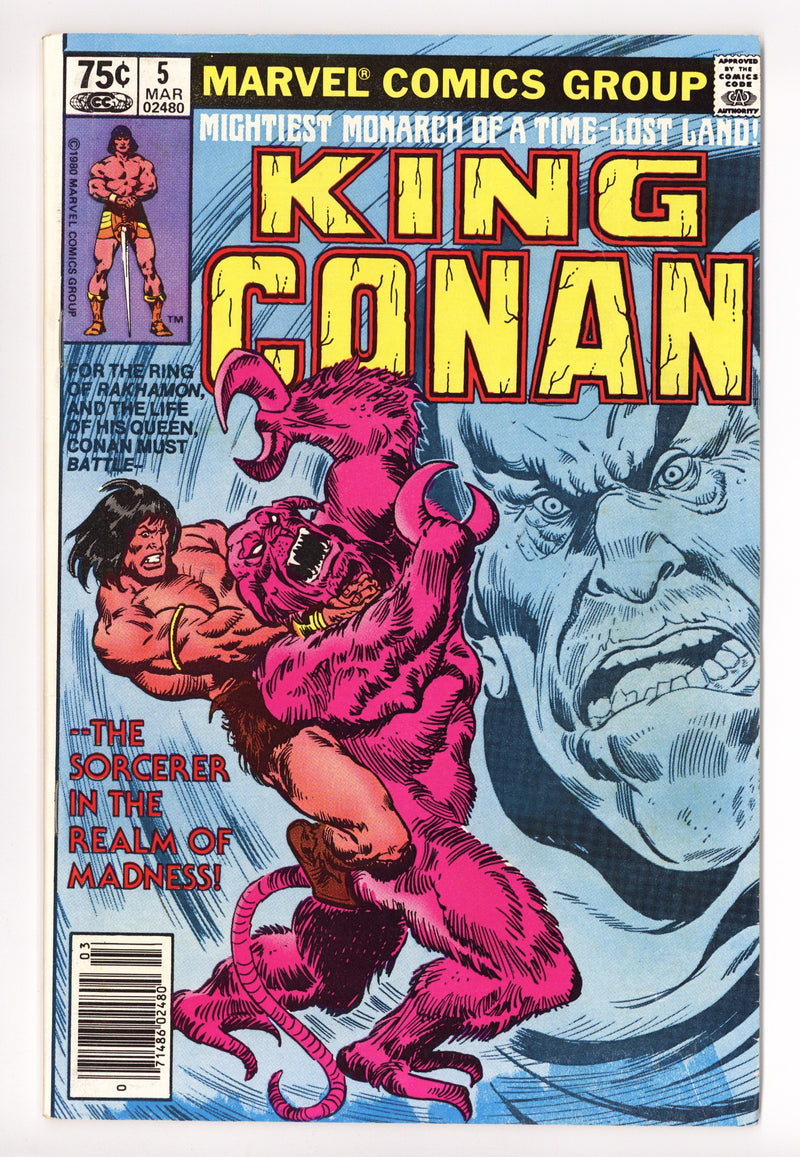 King Conan 5 Low Grade (1981) Newsstand 