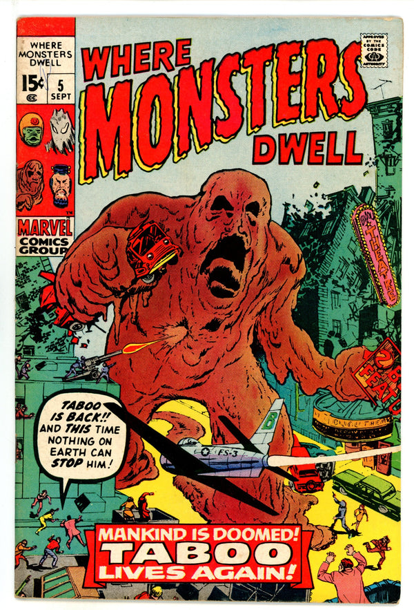 Where Monsters Dwell Vol 1 5 FN- (5.5) (1970)