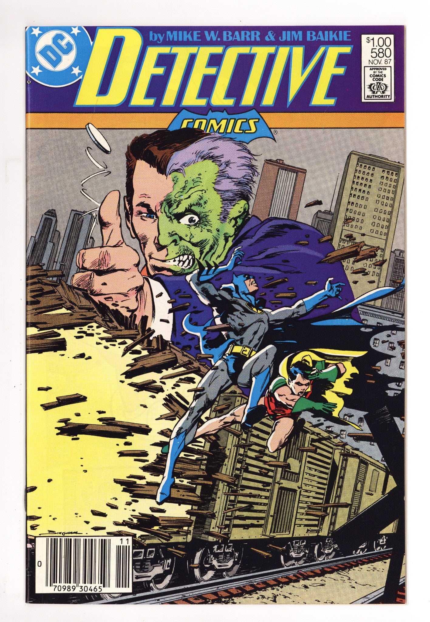 Detective Comics Vol 1 580 NM- (9.2) (1987) Canadian Price Variant 
