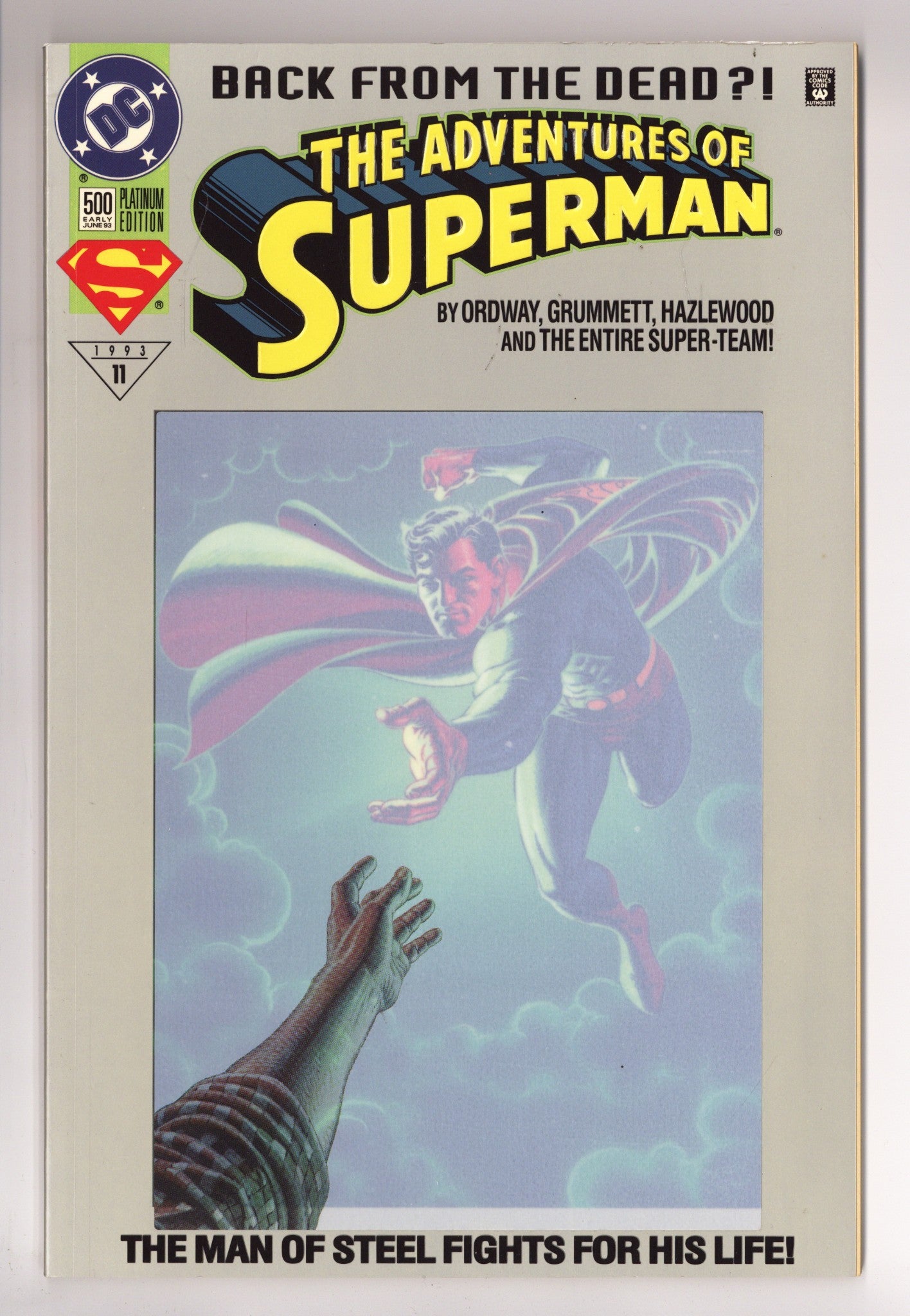 Adventures of Superman Vol 1 500 VF+ (8.5) Platinum Edition (1993) 