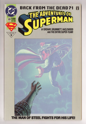 Adventures of Superman Vol 1 500 VF+ (8.5) Platinum Edition (1993)