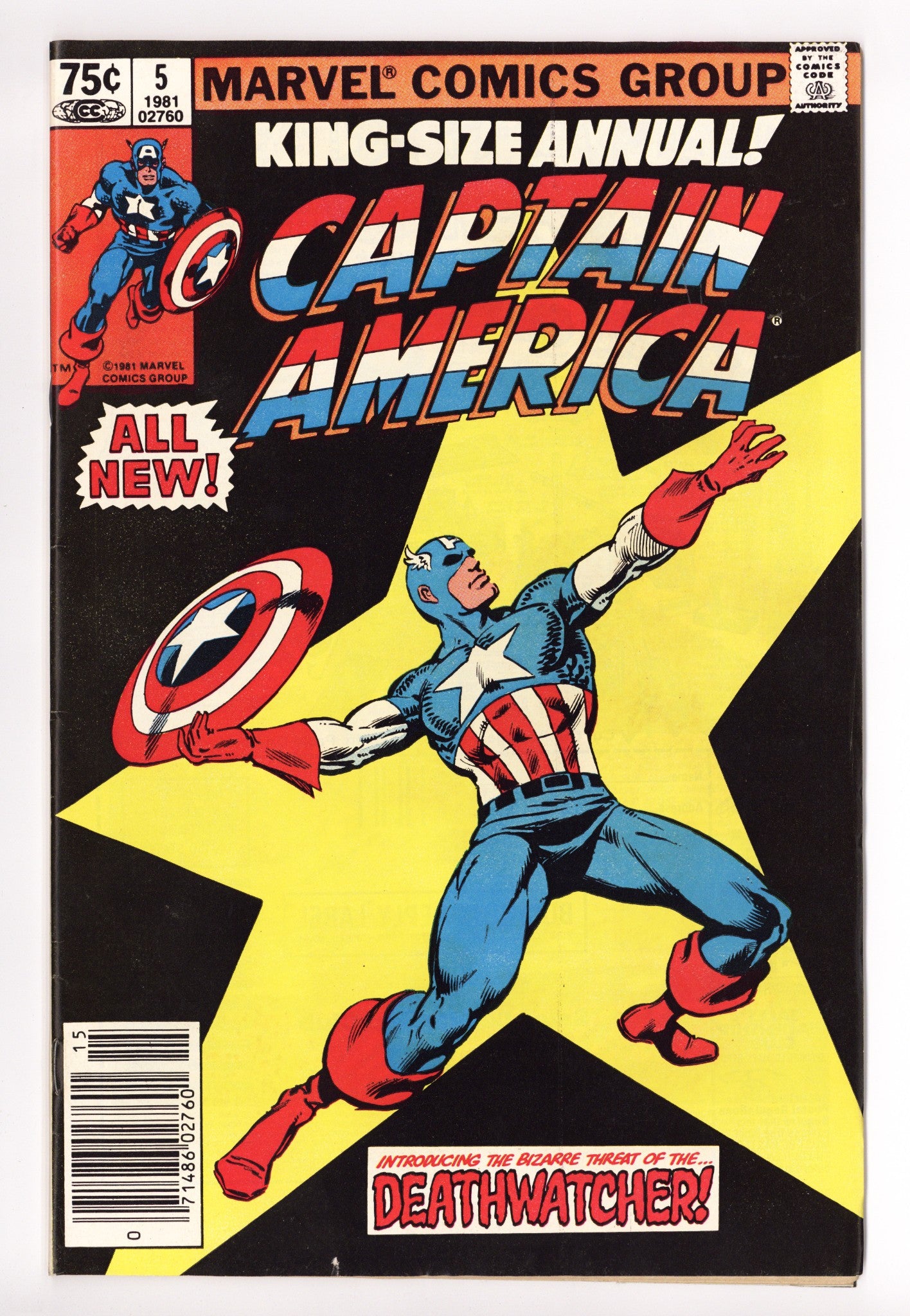 Captain America Annual Vol 1 5 Mid Grade (1981) Newsstand 