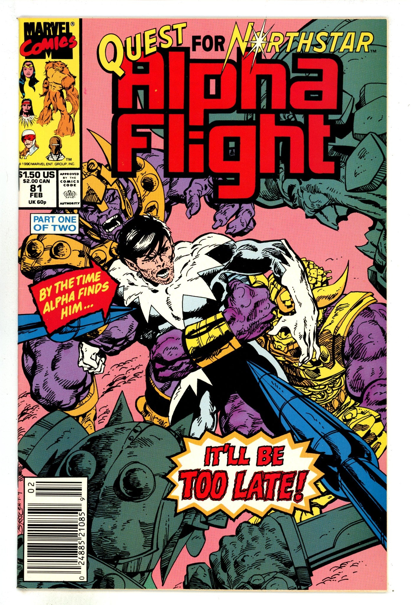 Alpha Flight Vol 1 81 High Grade (1990) Newsstand 