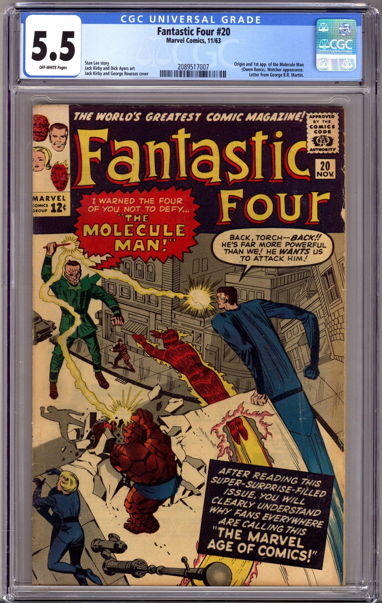 Fantastic Four Vol 1 20 CGC 5.5 (FN-) (1963) 