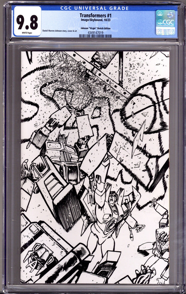 Transformers 1 CGC 9.8 (NM/M) (2023) Johnson B&W Virgin Exclusive Variant