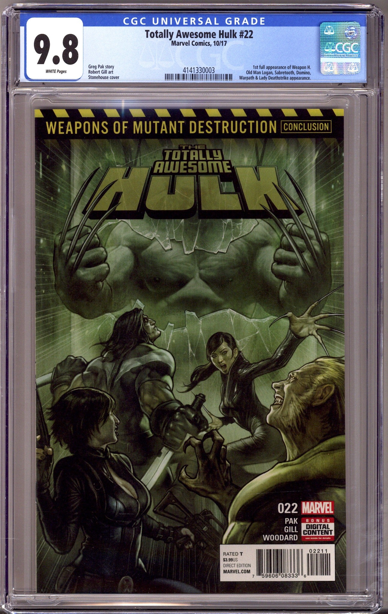 Totally Awesome Hulk 22 CGC 9.8 (NM/M) (2017) 