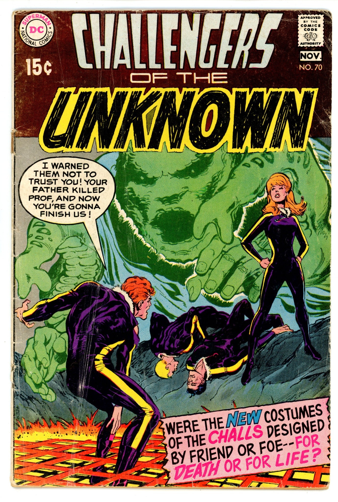 Challengers of the Unknown Vol 1 70 Cover Detached (1969) 