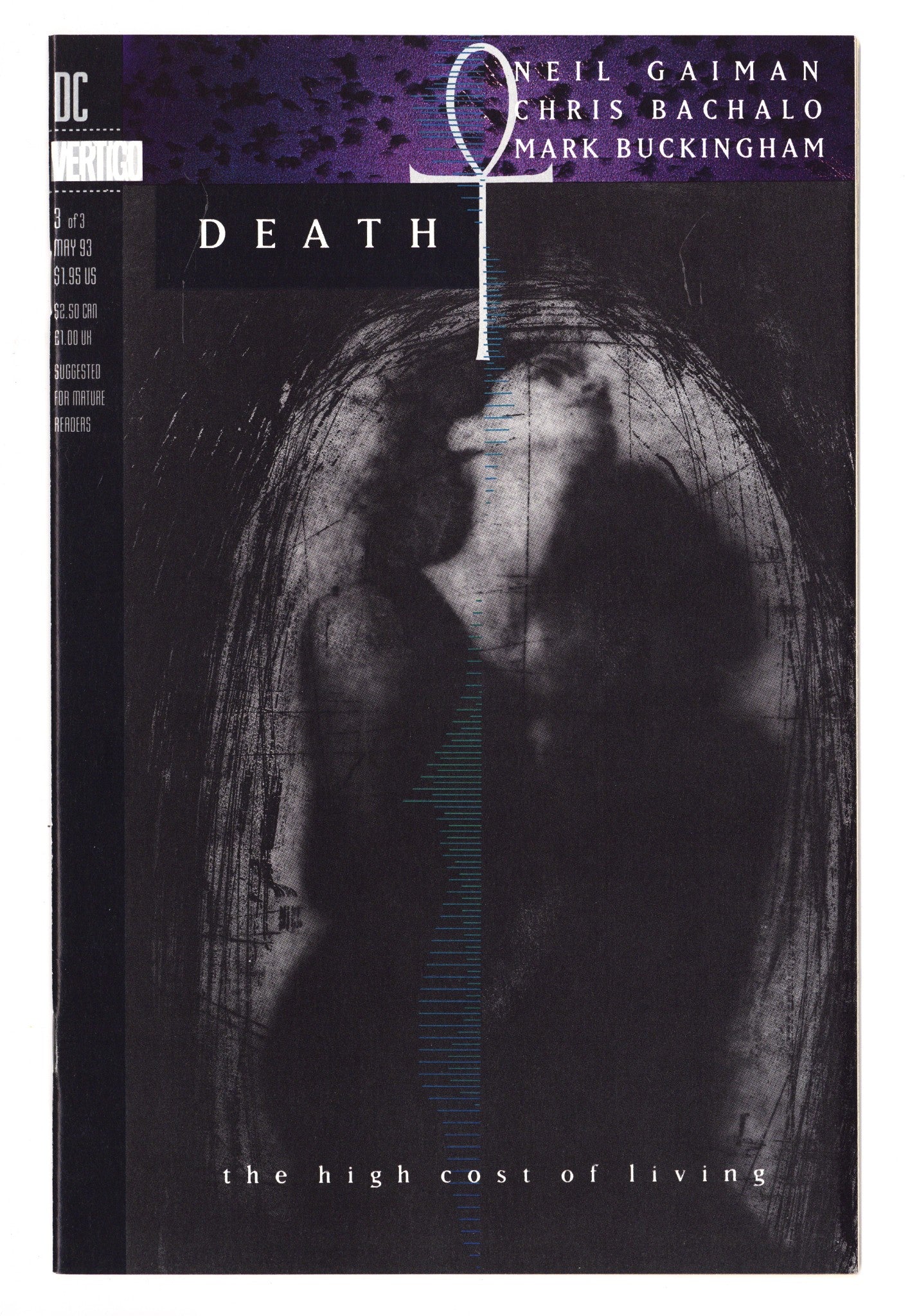 Death: The High Cost of Living 3 High Grade (1993) Error Variant 