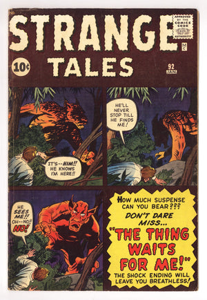 Strange Tales Vol 1 92 VG+ (4.5) (1962)