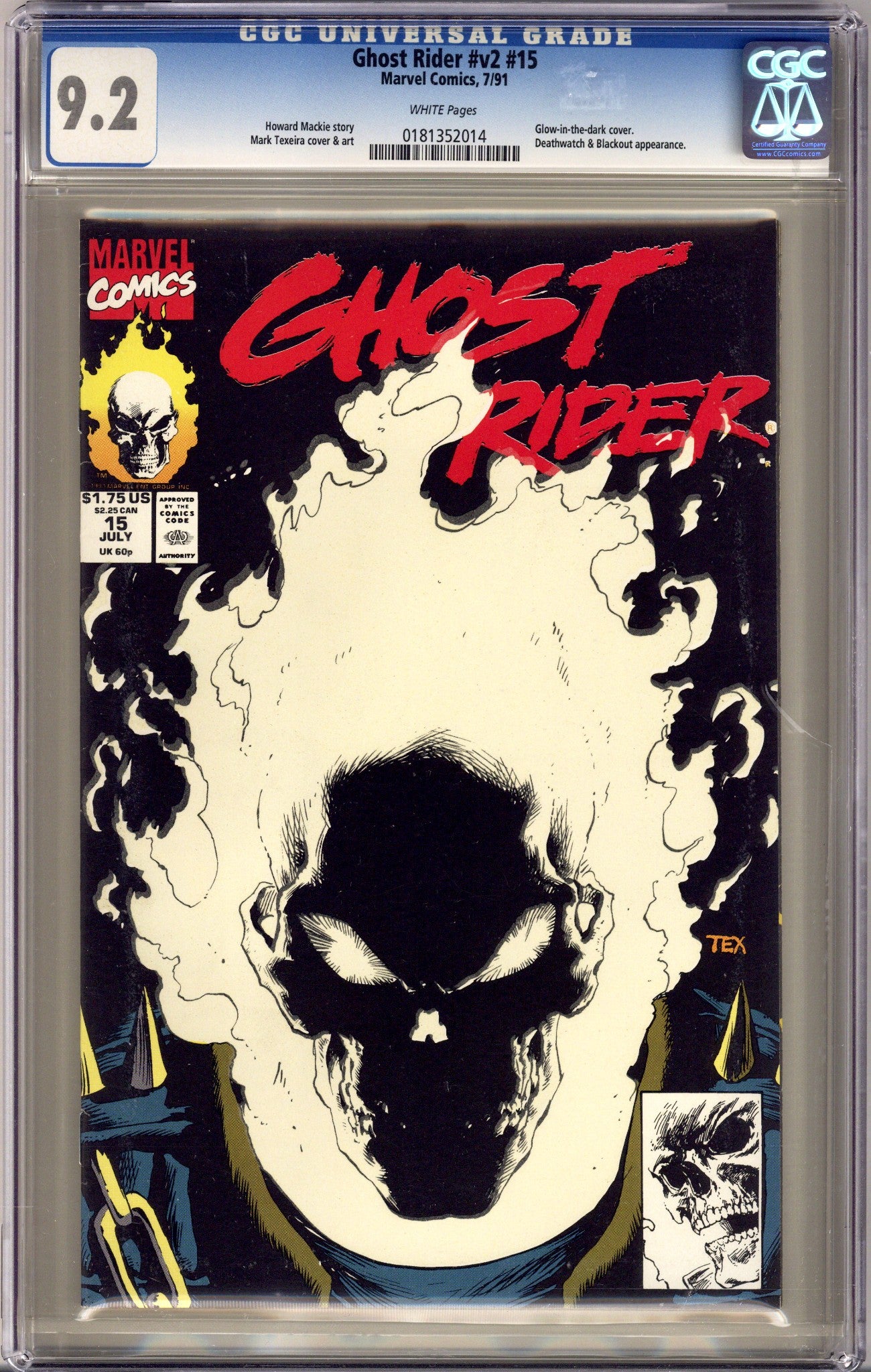 Ghost Rider Vol 2 15 CGC 9.2 (NM-) (1991) 