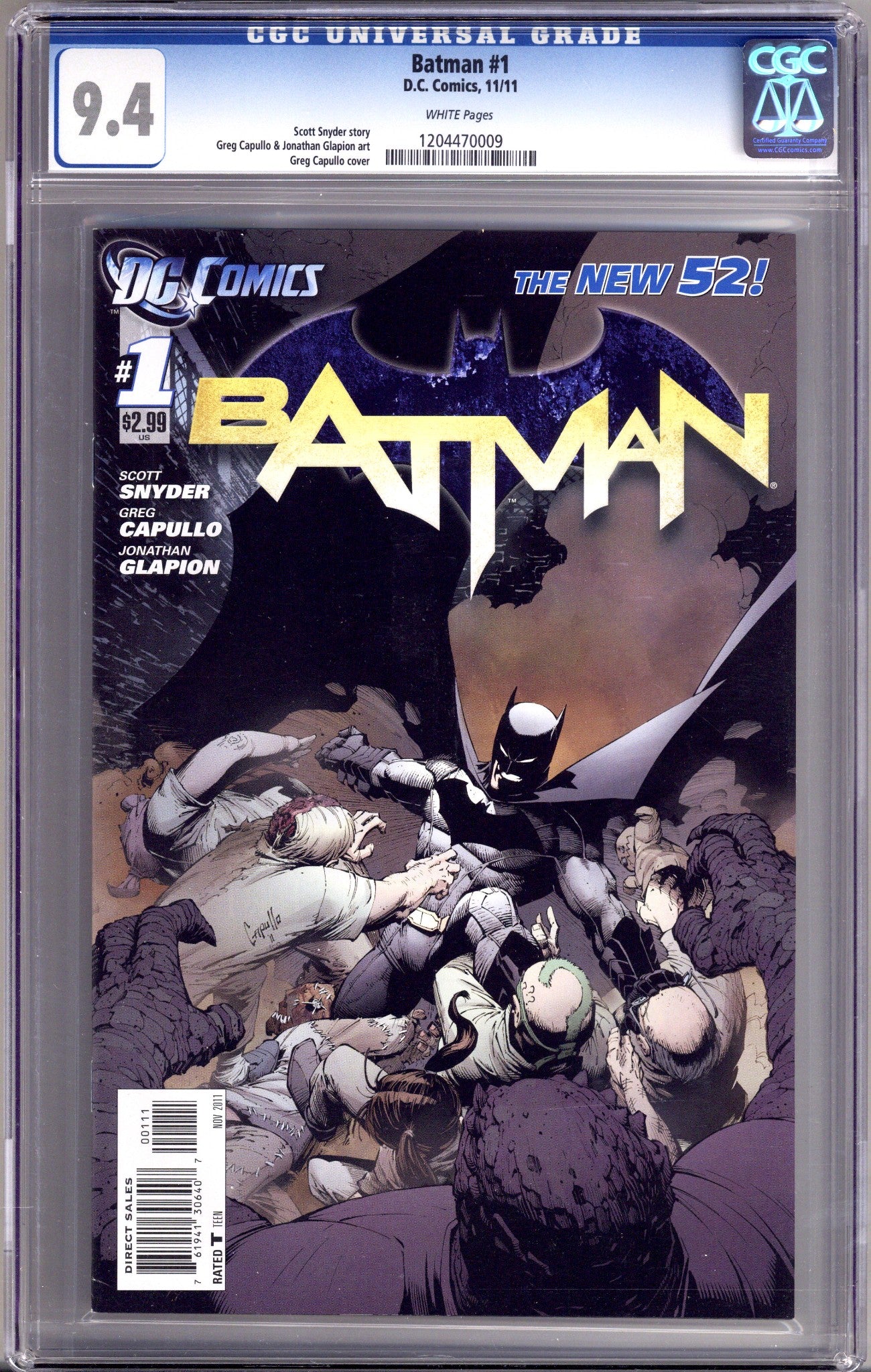 Batman Vol 2 1 CGC 9.4 (NM) (2011) 